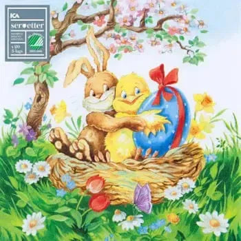 Servetter Ägghare - Easterbunnies Napkins 33 cm, 20p-Swedishness