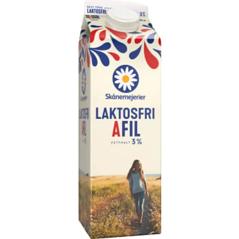 Skånemejerier Laktosfri AFil 3% - Sour Milk Lactosefree 1l-Swedishness