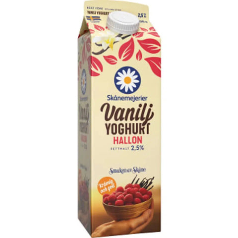 Skånemejerier Vaniljyoghurt Hallon 2,5% - Vanilla yogurt Raspberry - 1l-Swedishness