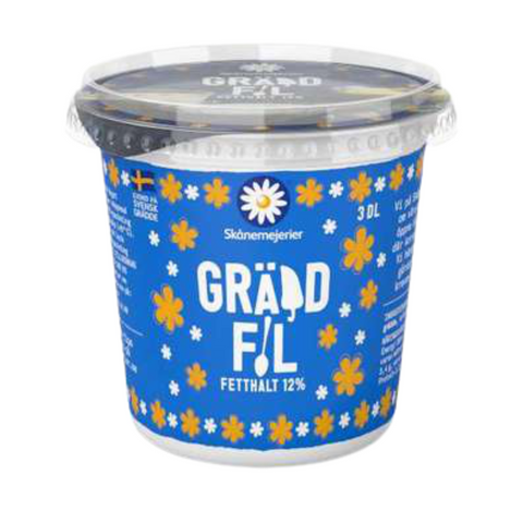 Skånemejerierna Gräddfil 12% - Sourcream 3dl-Swedishness