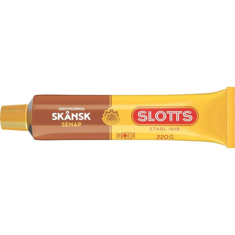 Slotts Senap Skånsk Grovkornig - Mustard Skåne Coarse Grain - 220gr-Swedishness