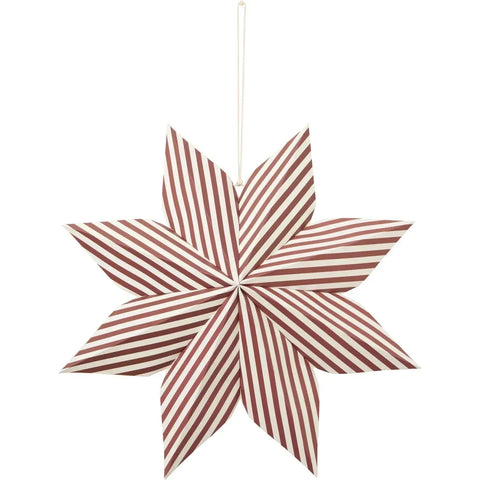 Stjärna röd rand - Star 50cm red stripe-Swedishness
