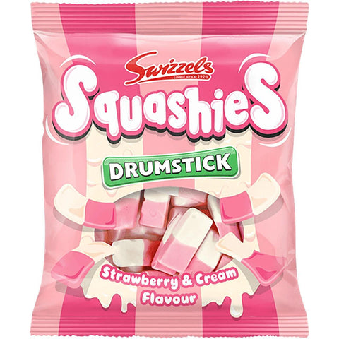 Swizzels Godispåse Squashies Drumstick Jordgubb - Candy bag Squashies Drumstick Strawberry - 140g-Swedishness