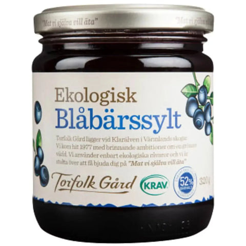 Torfolk Gård Blåbärssylt KRAV - Blueberry jam - 320g-Swedishness