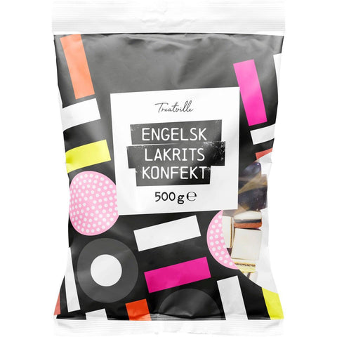 Treatville Engelsk Lakritskonfekt - English Liquorice Allsorts - 500g-Swedishness
