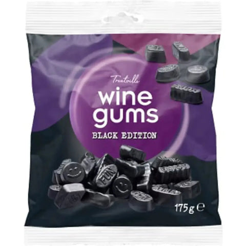 Treatville Vingummin Black Edition - Wine Gums Black Edition 175g-Swedishness