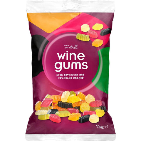 Treatville Vingummin Fruktiga smaker - Wine gum Fruity flavors - 1kg-Swedishness