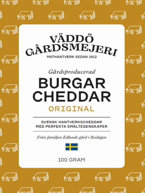 VÄDDÖ GÅRDSMEJERI BURGARCHEDDAR ORIGINAL -100 g-Swedishness
