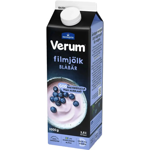 Verum Hälsofil Blåbär 3,5% - Blueberry Buttermilk 1 L-Swedishness