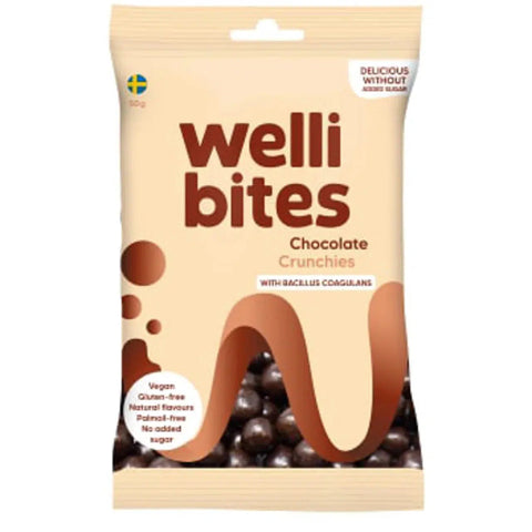 Wellibites Godis Chocolate crunchies - Candy Chocolate crunchies - 50g-Swedishness
