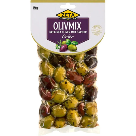Zeta Oliver Olivmix grekiska Örter med kärnor - Olive mix Greek Herbs - 150 g-Swedishness