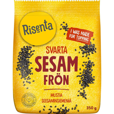 Risenta Svarta Sesamfrön - Black Sesame Seeds - 350g - Swedishness