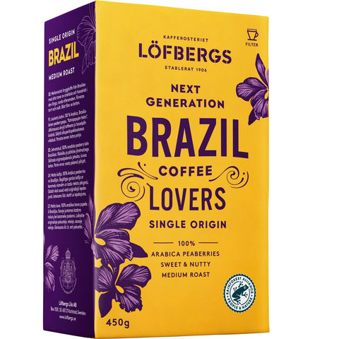 Löfbergs Brazil Bryggkaffe - Brazil Ground Coffee - 450g - Swedishness