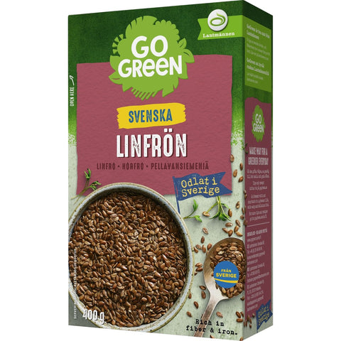 GoGreen Linfrö - Whole Flaxseed - 400g - Swedishness