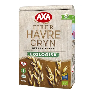 AXA Fiber Havregryn Ekologisk - Fiber Oats 800 g-Swedishness