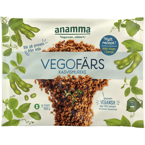 Anamma Vegofärs - Frozen Vegan Mince 1kg-Swedishness