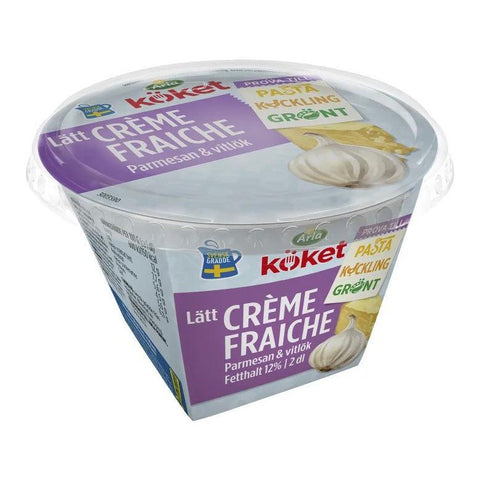 Arla Creme Fraiche Parmesan/Vitlök 11% - Creme Fraiche 200 ml-Swedishness
