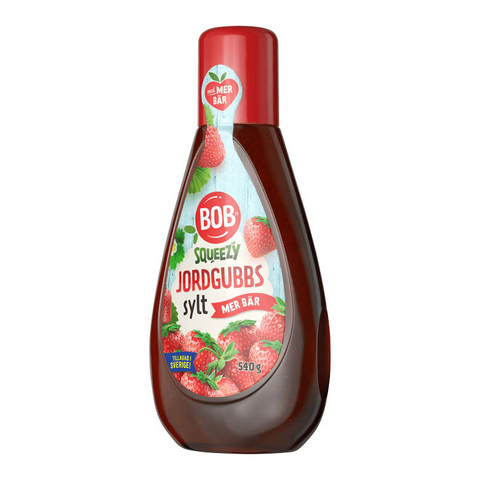 BOB Squeezy Jordgubbssylt - Strawberry Jam 540 g-Swedishness