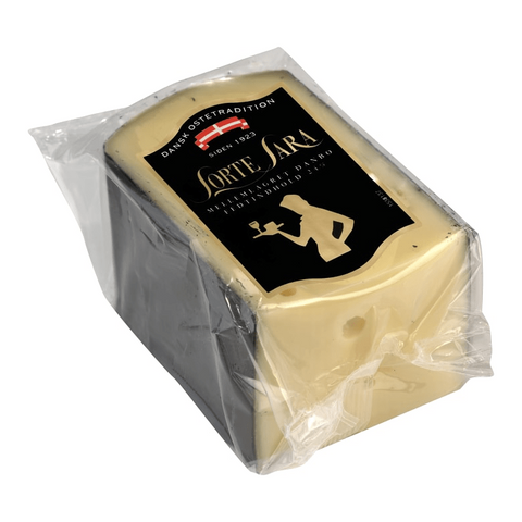 Dansk Ostetradition Sorte Sara 25% - Black Sara Danish Cheese appr. 500g-Swedishness