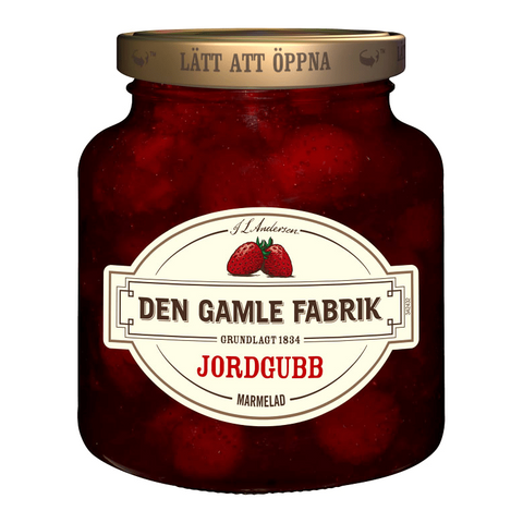 Den Gamle Fabrik Jordgubb Marmelad - Strawberry Marmelade 380g-Swedishness