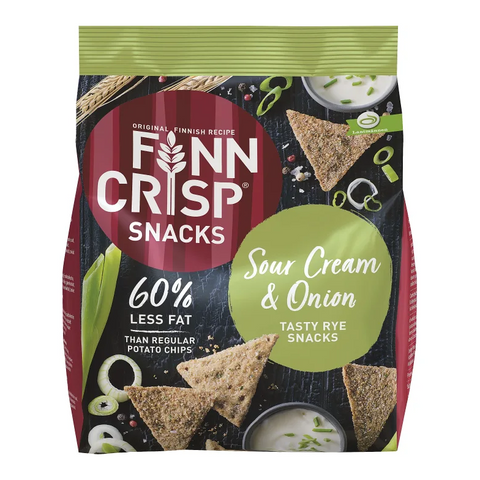 Finn Crisp rågsnacks sour cream & onion - Rye snacks sour cream & onion 150g-Swedishness