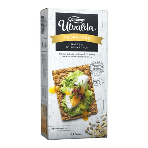 Göteborgs Fröknäcke Havre & Solrosfrön - Crispbread Oat & Sunflower Seeds 190g-Swedishness