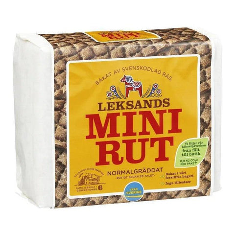 Mini rut Normalgräddat Leksands Knäckebröd 200g - Medium brown Crispbread-Swedishness