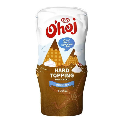 Ohoj Chokladsås Hard Topping Mjölkchocklad - Chocolate Sauce Hard Topping 300g-Swedishness