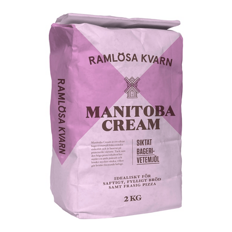 Ramlösa Kvarn Manitoba Cream Siktat Bagerivetemjöl - Bakers Wheatflour 2 kg-Swedishness