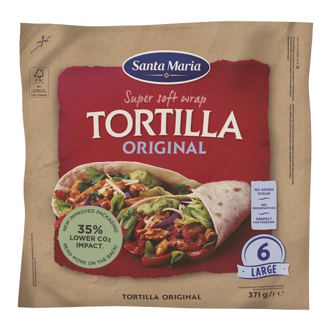 Santa Maria Tortilla Original Large - Tortilla Wraps 6p 371 g-Swedishness