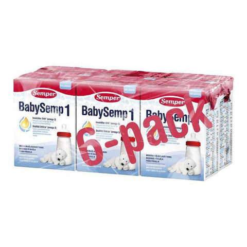 Semper BabySemp 1 drickfärdig- Breast milk substitute , 6 pack 200ml-Swedishness