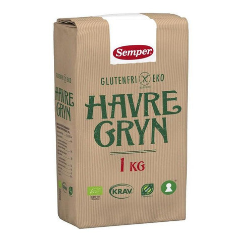 Semper Havregryn Glutenfri KRAV - Gluten Free Oats Organic 1kg-Swedishness