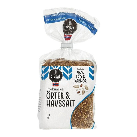 Sigdal Fröknäcke Ört & Havssalt - Crispbread Herbs & Seasalt 200g-Swedishness