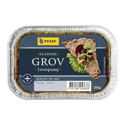 Tulip Leverpastej Grovhackad Glutenfri - Liverpaté Glutenfree 200 g-Swedishness