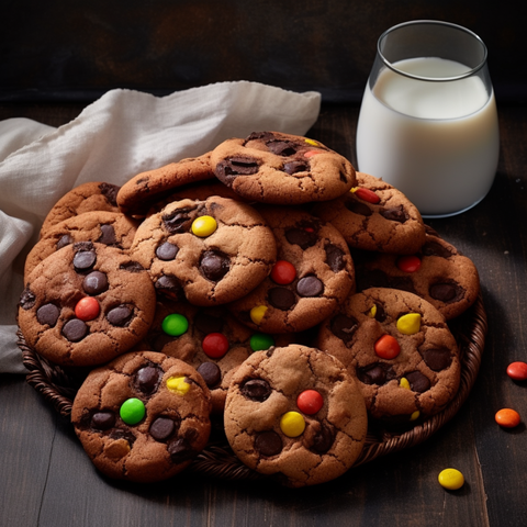 COLOURFUL CHOCOLATE COOKIES WITH NON STOP CANDY
