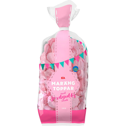 Marängtoppar - Meringuetops Strawberry 120g