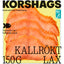 Korshags Laxfilé Färsk Kallrökt - Salmon Fillet Fresh Cold Smoked 150g