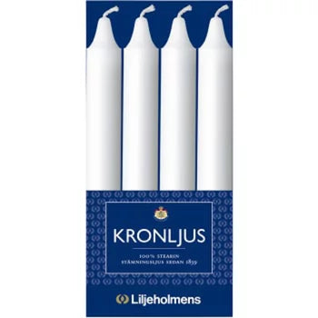 Liljeholmens Kronljus Vita 4-p - White Candles