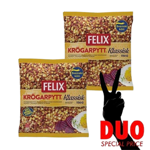 DUO Felix Klassisk Krögarpytt  - Frozen Swedish Hash Browns Pytt  720 g X 2