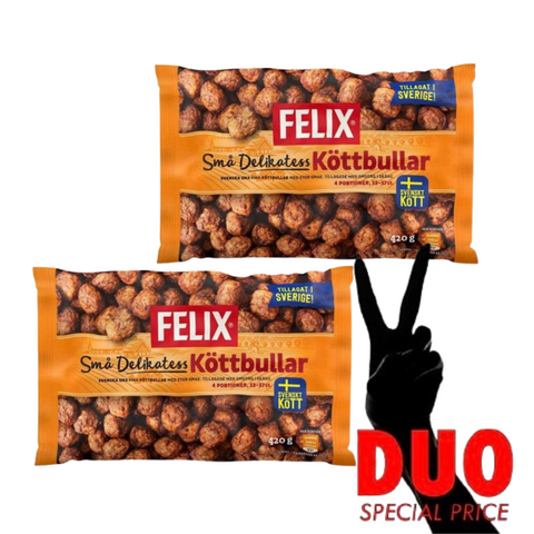 DUO Felix Små Delikatess Köttbullar - Frozen Small Meatballs 420g X 2