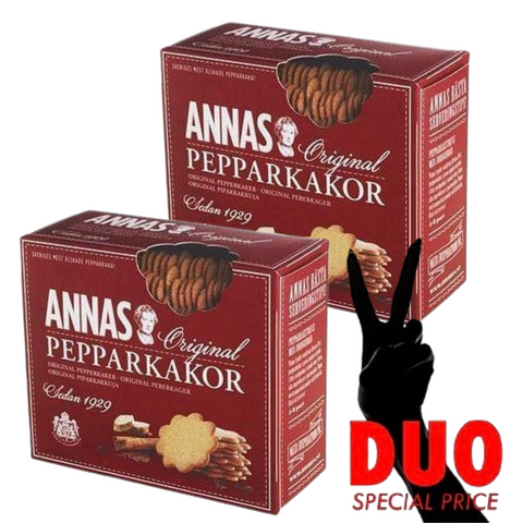 DUO Annas Pepparkakor Original - Ginger Thins 300 g X 2