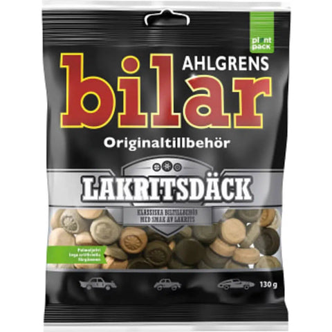 Ahlgrens Bilar Lakritsdäck- Licorice 130g-Swedishness