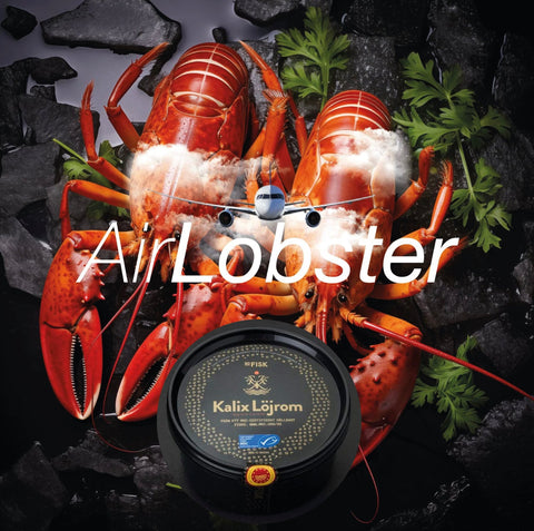 AirLobster First Class - 2 Swedish Fresh Lobsters & BD Fisk Löjrom UPS Shipped-Swedishness