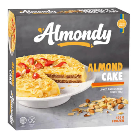 Almondy Mandeltårta Glutenfri Fryst - Almond cake, Frozen - 400 g-Swedishness