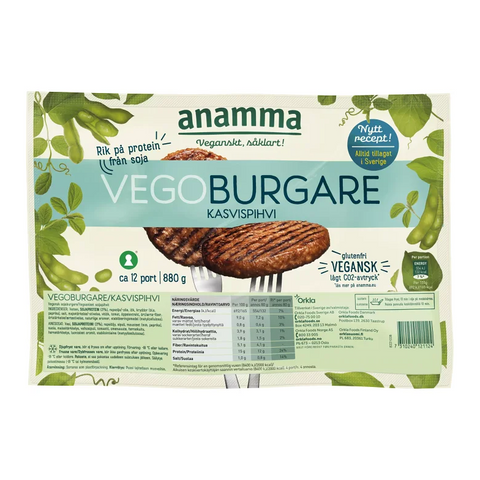 Anamma Vegoburgare Vegan - Frozen Vegetarian/Vegan burgers 880g-Swedishness