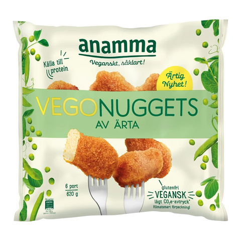 Anamma Vegonuggets av Ärta - Frozen Pea Nuggets 620g-Swedishness