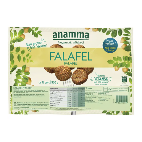 Anamma vegansk falafel - Frozen Vegan Falafel 900g-Swedishness