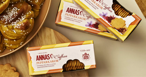 Annas Saffrans Pepparkakor - Ginger Thins Saffron 150 g-Swedishness