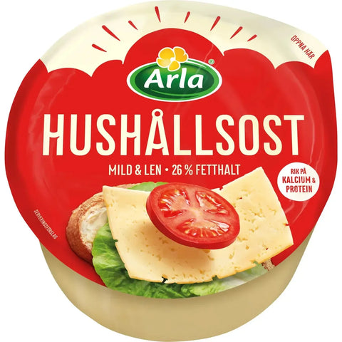 Arla Hushållsost mild 26% - Mild Creamy Cheese app. 1,1 kg-Swedishness