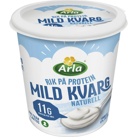 Arla Kvarg Mild Naturell 0,2% Laktosfri – Mild Natural Lactose-Free Quark 0.2% - 1000g-Swedishness